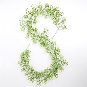 economico Piante e Verde Artificiale-Confezione da 2 fiori artificiali di gypsophila, finti fiori di plastica da appendere, da 5,7 piedi, per arco nuziale, decorazioni per la casa &amp;copertura del tubo del condizionatore d'aria