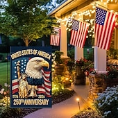 olcso 250. évforduló-USA 250. évfordulós amerikai zászló, 250. évfordulós amerikai emlékzászló, hazafias árujelző udvari dekorációhoz