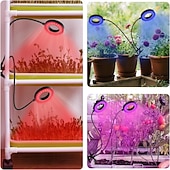 baratos Luz LED Ambiente-Luminária de LED para cultivo de plantas com 1/2/3/4 LEDs, espectro completo, 48 LEDs, temporizador, brilho ajustável, alimentação USB 5V, ideal para plantas de interior, hidroponia, hortaliças,