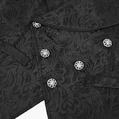abordables Tapas-Gótico Victoriano Medieval Chaleco Sin Mangas Vampiros Caballero Noble Jacquard Ajustado / Acampanado Disfraz Hombre Real Víspera de Todos los Santos Carnaval Feria del Renacimiento LARP Adulto