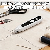 baratos costura e tricô e crochê-Removedor de linha elétrico, descosturador para projetos de costura, dispositivo portátil com lâmina de precisão para alfaiates, quilteiras, costureiras, artistas têxteis, amantes de artesanato,