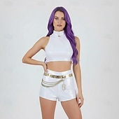  Inspirado em ídolos coreanos Ídolo Estrela pop Ocasiões Especiais Fantasias Originais Ídolo Virtual for Mulheres Adulto Dia Das Bruxas Carnaval Espetáculo Comic Con Anime Expo