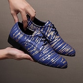 Недорогие Дерби туфли-Мужские туфли из искусственной кожи в красно-золотую полоску – стильная формальная обувь для свадеб и деловых мероприятий.