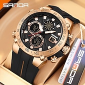 זול שעונים דיגיטלים-SANDA גברים שעון דיגיטלי מינימליסטי רטרו וינטג ' פאר ספורטיבי זורח שעון עצר Alarm Clock ספירה לאחור ג'ל סיליקון שעון