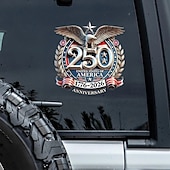  Autocolant autocolant pentru geam auto cu simbolul aniversar de 250 de ani al echipei patriotice a SUA, autocolante cu vulturul semi-centenar al Americii 1776-2026, autocolante cu steagul independenței SUA, autocolante din vinil durabile pentru geam auto