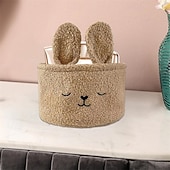 economico Giochi innovativi-cestino di Pasqua - cestino portaoggetti per mensole, adorabile scatola decorativa a forma di coniglio, perfetto per scrivanie, mensole, lavanderie, camerette dei bambini, bagni