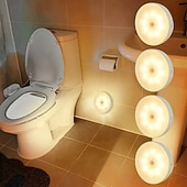  ワイヤレスLEDモーションセンサーナイトライトポータブル誘導、充電式睡眠ライト寝室リビングルームダイニングルーム暖かい光ナイトライト