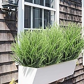 halpa Tekoplantit ja vihreys-24 nippua tekonurmikasveja ulkokäyttöön tekonurmi vehnäruoho UV-kestävä tekopensas pensas kasvi vihreä sipuliruoho tekonurmi korkeat varret sisä- ja ulkotoimiston sisustukseen