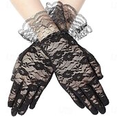 abordables Fascinadores &amp; Sombreros-Conjunto Guantes Fascinador Pendientes Dama Floral Disfraz Mujer Mascarada Fiesta de Té Pañuelo Festival de carreras de caballos Adulto Tocados Guantes Pendientes Todas las Temporadas