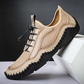 Χαμηλού Κόστους Καθημερινά Sneakers-Ανδρικά παπούτσια πεζοπορίας από τεχνητό δέρμα, αναπνεύσιμο σχέδιο για ενεργό τρόπο ζωής, ιδανικά για υπαίθριες περιπέτειες