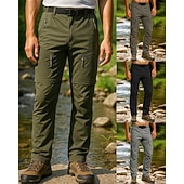 preiswerte Unterteile-Herren Wanderhosen Frühling Herbst Außen Normale Passform Wasserdicht Schnelltrocknend Leicht Atmungsaktiv Hosen Kordelzug Tasche Elastischer Bund Schwarz Armeegrün Camping / Wandern Golfspiel Laufen