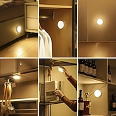  ワイヤレスLEDモーションセンサーナイトライトポータブル誘導、充電式睡眠ライト寝室リビングルームダイニングルーム暖かい光ナイトライト