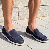 economico Mocassini casual-scarpe casual slip-on da uomo, tomaia in pelle scamosciata comoda, facili da indossare, perfette per la spiaggia, il resort e lo stile delle vacanze