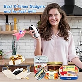 economico elettrodomestici-apriscatole elettrico apriscatole automatico apriscatole portatile ricaricabile apriscatole da cucina apriscatole di latta facile da tirare a mani libere con un solo tocco