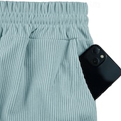 preiswerte Lässige Shorts-Herren Shorts Freizeitshorts Cordshorts Tasche Elastischer Bund Rein Einfach Vertikale Streifen Komfort Atmungsaktiv Über dem Knie Lässig Outdoor Strand Urlaub Mode Schwarz Weiß Mikroelastisch
