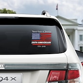 cheap U.S. 250th Anniversary-USA 250th Anniversary Car Window Decal Sticker, America Patriotic Semiquincentennial 1776-2026 Stickers, USA Independence Flag Decals, Durable Vinyl Stickers for Car Window