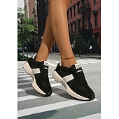 billiga Damsneakers-dam retro vit &amp;grå platåsneakers - avslappnade grova pappaskor med svart kontrastrand för dagligt streetwear, urban pendling &amp;stadsvandring