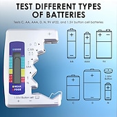 お買い得  電源-バッテリーテスター ユニバーサルバッテリーチェッカー LCDディスプレイ付き デジタル多目的小型バッテリーチェッカー すべてのバッテリー c aaa aaa d n 9v 6f22 1.5v ボタン電池用