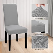 billige stoltrekk-100 % vanntett stoltrekk til spisestue, sett med 6, stretch jacquard stoltrekk, avtakbart og vaskbart, for hjem, restaurant, bankett