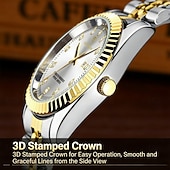 cheap Quartz Watches-Men's Watch, Men's Charming Luxury Watch, Rhinestone Decoration, Calendar Function, Night Light Display, Men's Fashionable Casual Watch, Best Men's Accessory, and Best Men's Gift Selection