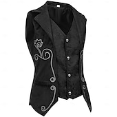 billiga Outfits-Rokoko Victoriansk Renässans Finkostym Frack Skjorta Adelsman Kunglig klädsel Maskeradkläder Herr fantasi Halloween Karnival Prestanda LARP Ren Faire Vuxna Väst Skjorta