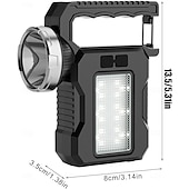 olcso Elemlámpák-újratölthető zseblámpa, ultra fényes LED-es zseblámpa, napelemes LED-es zseblámpa, nagy lumenű, szuper fényes kiegészítők, kézi zseblámpa kültéri használatra, túlélésre és otthoni biztonságra