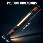 abordables Linternas-Barra de luz de trabajo LED magnética recargable, luz de mecánico debajo del capó para reparación de automóviles, garajes y talleres. &amp;Detallando, luz de emergencia inalámbrica portátil con imán