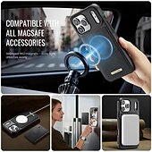 お買い得  iPhone用ケース-電話 ケース 用途 iPhone 17 Pro Max 17 Air 17 16 15 14 Pro Max Plus 13 12 11 Pro Max 13 11 磁気吸着ケース スタンド付き 磁石バックル TPU PUレザー