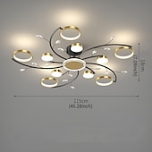 お買い得  スプートニクデザイン-天井シャンデリア 10 ヘッドミッドセンチュリーペンダント照明、天井照明器具セミフラッシュマウント、リビングルームキッチンベッドルーム用ペンダント照明器具 110-240v リモコンでのみ調光可能