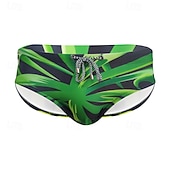 abordables Bañadores &amp; Pantalones de surf-Hombre Estándar Bañador Natación Corto Bañadores Pantalones Calzoncillos de Natación Impreso Correa Secado rápido Eslático Transpirable Sin Mangas Prendas de abajo Surf Deportes acuáticos Natación