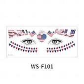  40 ورقة من ملصقات وشم مكياج يوم الاستقلال، علم الولايات المتحدة، ملصقات مكياج الوجه لحفلات اليوم الوطني