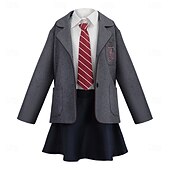 cheap Girls' Costumes-Genius Girl Cosplay Costume Outfits Casual School Uniforms for Unisex Kid's Adults' Halloween Carnival Carnival Halloween School Wear
