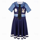  Märchen Tierdetektiv Tier Kaninchen Kleid Themenparty-Kostüm Cosplay for Mädchen Kinder Karneval Kindertag Buchwoche Täglich