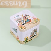 Недорогие Пасха-1 шт. жестяная коробка в виде пасхального кролика, металлическая подарочная коробка для конфет и печенья в виде кролика, декоративный контейнер для хранения пасхальных яиц, пустая коробка для упаковки