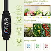 Недорогие Освещение для роста растений-Светильник для выращивания растений, полноспектральный светильник для комнатных растений, 270/405/540 светодиодов, автоматический таймер включения/выключения на 3/9/12 часов, 3 режима освещения, 9