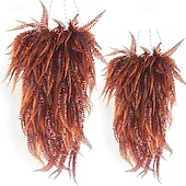 tanie Rośliny sztuczne i zieleń-4 wiązki wiszących sztucznych roślin, odporna na promieniowanie UV, sztuczna paproć bostońska, realistyczna sztuczna zieleń, plastikowe pnącza bluszczu do ściany, do domu, pokoju, ogrodu, wesela,