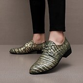 Недорогие Дерби туфли-Мужские туфли из искусственной кожи в красно-золотую полоску – стильная формальная обувь для свадеб и деловых мероприятий.