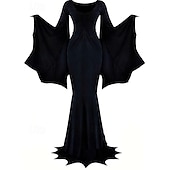 Χαμηλού Κόστους Γυναικείες Στολές-Walpurgis Night Φορέματα Φόρεμα αποκριών Μάγος Μορτίσια Άνταμς Οικογένεια Άνταμς Πανκ &amp; Γκόθικ Ενηλίκων Γυναικεία Απόκριες Πάρτι / Βράδυ Ντύνομαι