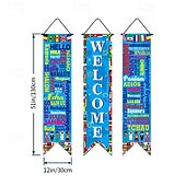 billige Hageflagg, Banner-2026 fotballcup flagg fanbanner supporterdekor atmosfære bakgrunn stoff festdekorasjon velkomstdørhengende banner, flerspråklig hei velkomstskilt, internasjonale flagg klasseromsdekorasjon