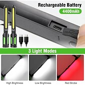 ieftine Lanterne-Lampă de lucru pentru mecanic, LED 2400lm, reîncărcabilă 4400mah, magnetică, lanternă de lucru sub capotă cu cârlige pentru reparații/inspecții/garaj/atelier/urgență auto