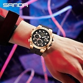 זול שעונים דיגיטלים-SANDA גברים שעון דיגיטלי מינימליסטי רטרו וינטג ' פאר ספורטיבי זורח שעון עצר Alarm Clock ספירה לאחור ג'ל סיליקון שעון