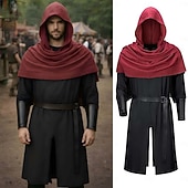 preiswerte Outfits-Mittelalterlich Renaissance Ausgefallene Kostüme Armschützer Tunika Krieger Wikinger Kostüm Herren Halloween Karneval Leistung LARP Renaissance-Messe Erwachsene Kostüm