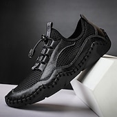 Χαμηλού Κόστους Καθημερινά Sneakers-Ανδρικά παπούτσια πεζοπορίας από τεχνητό δέρμα, αναπνεύσιμο σχέδιο για ενεργό τρόπο ζωής, ιδανικά για υπαίθριες περιπέτειες
