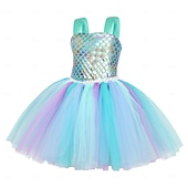 tanie Stroje dla dziewcząt-Syrena Księżniczka Sukienka Tutu Kostium na imprezę tematyczną Film Cosplay for Dla dziewczynek Dla dzieci Karnawał Bal maskowy Urlop Impreza Święto