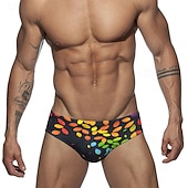 cheap Swim Trunks &amp; Board Shorts-Men's Swim Shorts Swim Trunks Swim Briefs Printed Quick Dry Stretchy Breathable Bottoms Surfing Water Sports Swimming Summer