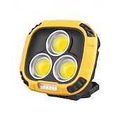 economico Luci e lanterne da campeggio-Lampada da lavoro a LED ricaricabile da 3300 lumen, 18 modalità di illuminazione, base magnetica, ingresso USB-C, gialla, materiale ABS, portatile, ampie applicazioni