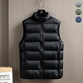 billiga Västar-Herr Vandringsväst Pufferväst Vinter Höst Utomhus Håller värmen Vest Jakt Fiske Klättring Svart Blå Grön Grå