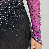 economico Abiti da Pattinaggio Artistico-Abito da pattinaggio artistico Per donna Pattinaggio sul ghiaccio Vestito Lilla Patchwork Schiena aperta Elasticizzato Allenamento Competizione Vestiti da pattinaggio sul ghiaccio Classico Cristallo