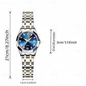 ieftine Ceasuri Quartz-ceas de damă, ceas de lux cu farmec pentru femei, decorațiuni cu diamante, funcție de calendar, afișaj cu lumină de noapte, ceas casual la modă pentru femei, cele mai bune accesorii pentru femei și