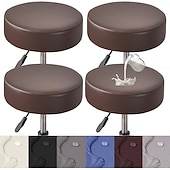  4 coprisgabelli da bar elasticizzati e impermeabili in PU, coprisgabelli rotondi in pelle con elastico.